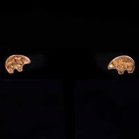 GOLD NUGGET BEAR EARRINGS