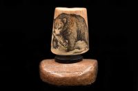 WALKING BEAR SCRIMSHAW